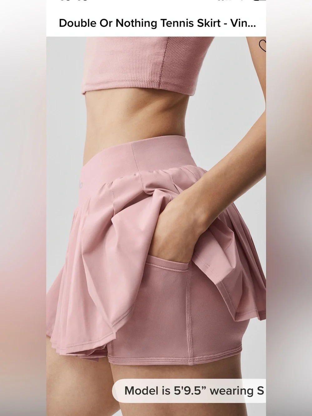 ALO Yoga Double Or Nothing Tennis Skirt-NWT!!